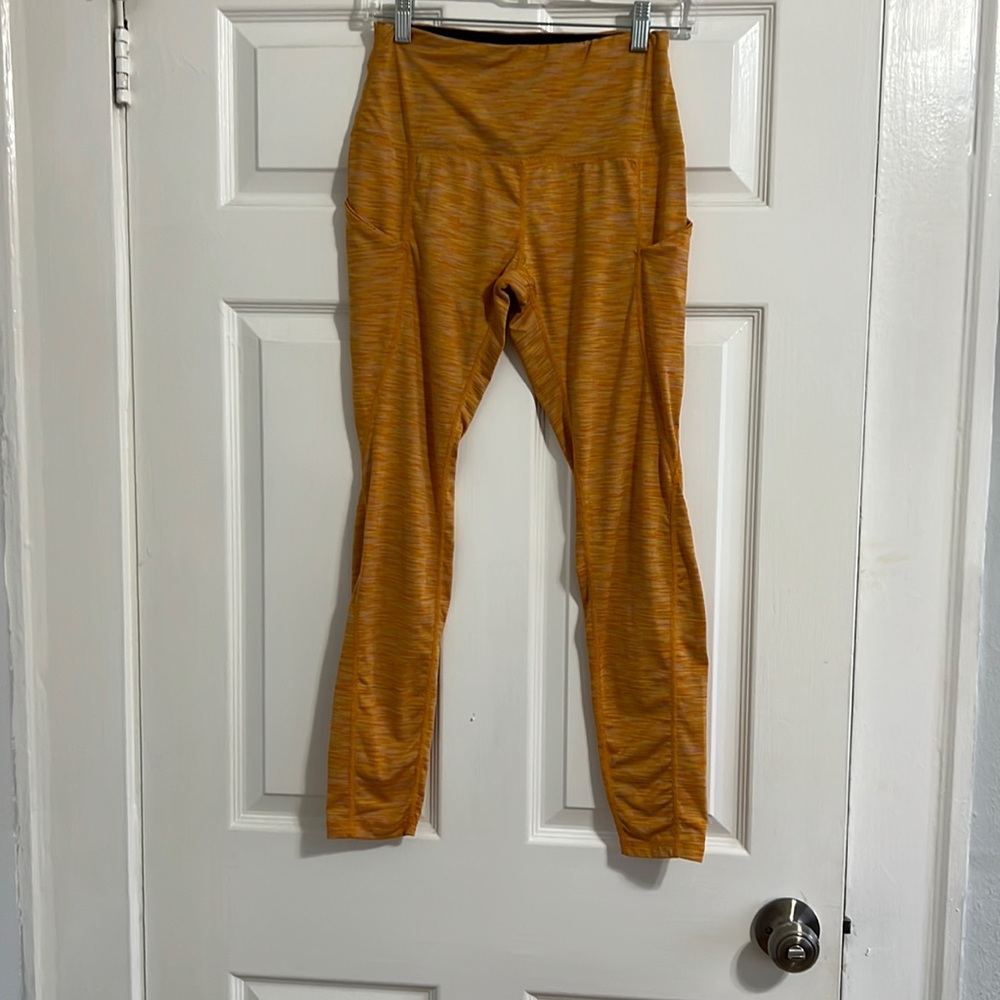 Orange workout leggings